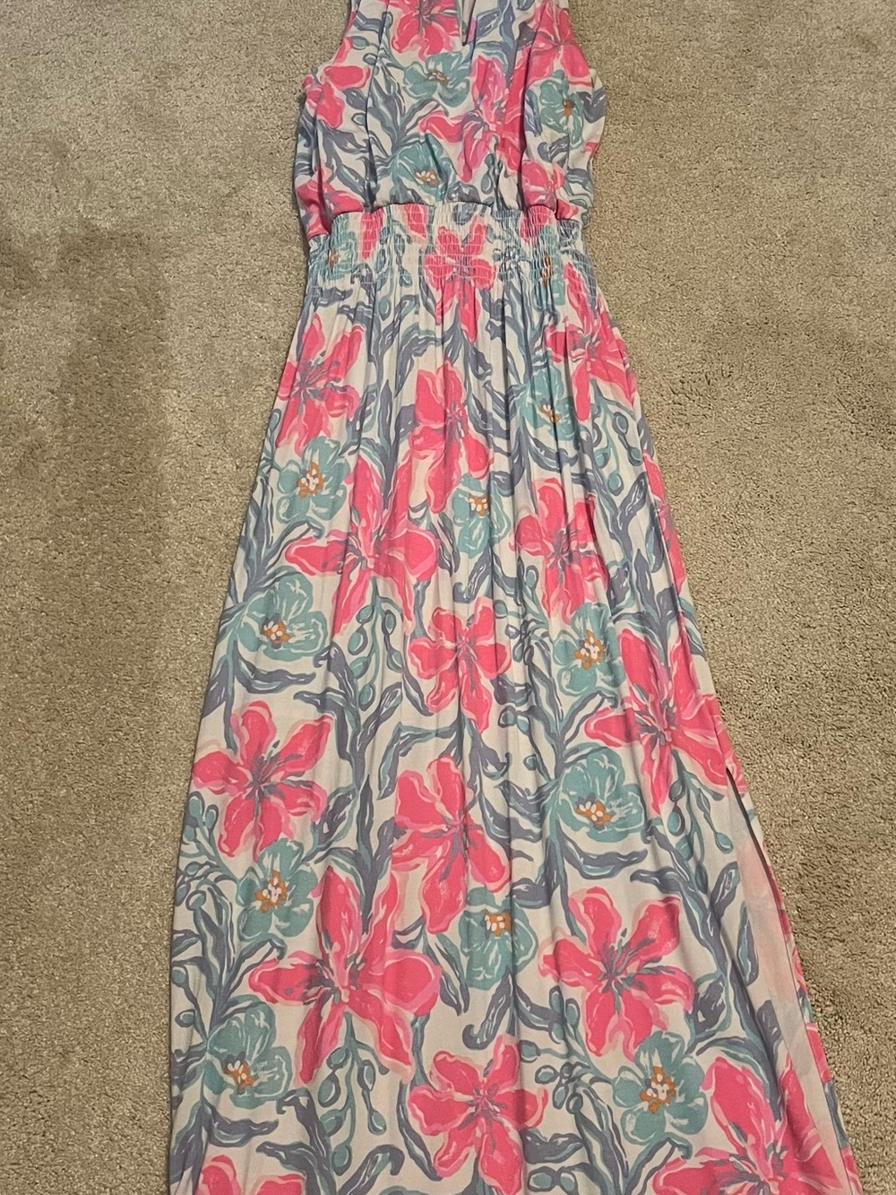 Lilly Pulitzer Gracelyn Women's Pink Floral Halter Midi Dress - Picture 3 of 5